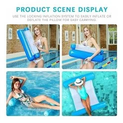 Eau Hamac Gonflable, Inclinable Flottant Lit Canapé, Lit Gonflable Pour Piscine Bouée Multi Usage Pliable Flottantes Hamac Portable Flotteur Ultraléger Pour Plage-Bleu Clair 9 Eau Hamac Gonflable, Inclinable Flottant Lit Canapé, Lit Gonflable Pour Piscine Bouée Multi Usage Pliable Flottantes Hamac Portable Flotteur Ultraléger Pour Plage-Bleu Clair -Piscine Soldes 100030030 3