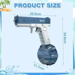 Pistolet à Eau électrique Pour Enfants Et Adultes - Pistolet à Eau - Jouets En Plastique Pour Pistolet à Eau - Portée Jusqu'à 32ft - Super One Touch Auto Water Gun 434CC Size Blue 8 Pistolet à Eau électrique Pour Enfants Et Adultes - Pistolet à Eau - Jouets En Plastique Pour Pistolet à Eau - Portée Jusqu'à 32ft - Super One Touch Auto Water Gun 434CC Size Blue -Piscine Soldes 100277127 2