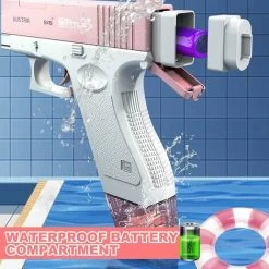 Pistolet à Eau électrique Pour Enfants Et Adultes - Pistolet à Eau - Jouets En Plastique Pour Pistolet à Eau - Portée Jusqu'à 32 Pieds - Super One Touch Auto Water Gun 58CC Size Pink 10 Pistolet à Eau électrique Pour Enfants Et Adultes - Pistolet à Eau - Jouets En Plastique Pour Pistolet à Eau - Portée Jusqu'à 32 Pieds - Super One Touch Auto Water Gun 58CC Size Pink -Piscine Soldes 100277172 4