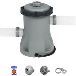 Bestway 58381 Filtre à Pompe 1249 L/h Pour Le Nettoyage De La Piscine Flowerclear + Cartouche De Filtre