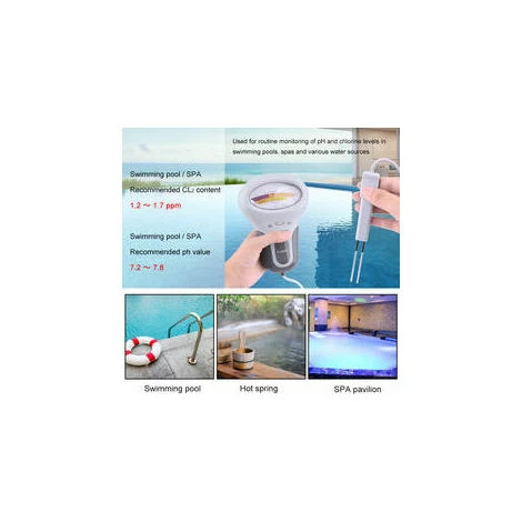 PC102 CL2 & PH Détecteur De Qualité De L'eau De Piscine PH Analyseur De Qualité De L'eau Portable Testeur De Chlore Résiduel De Piscine 5 PC102 CL2 & PH Détecteur De Qualité De L'eau De Piscine PH Analyseur De Qualité De L'eau Portable Testeur De Chlore Résiduel De Piscine – Image 3