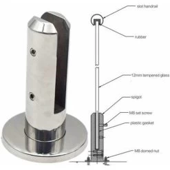 Escaliers Piscine Spigot Verre Balustrade Rampe Balcon Clôture En Verre Pince Pour Piscine Balcon Clôture -Piscine Soldes 100344637 4