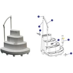 Escalier Majestique Pour Piscine à Fond Plat 8 Escalier Majestique Pour Piscine à Fond Plat -Piscine Soldes 10264378 3