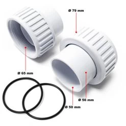 Pièce Détachée: Pompe De Piscine WilTec No. 50919 / 50920 / 50921 Entrée / Sortie -Piscine Soldes 1081560 2