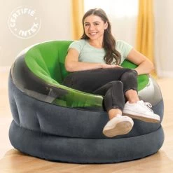 Fauteuil Gonflable Intex Empire Chair - 112 - Vert -Piscine Soldes 11651786 4