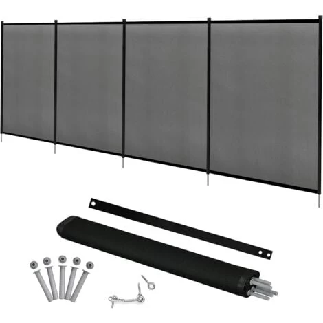 COSTWAY Barrière De Protection Souple Barrière De Sécurité Pour Piscine Barriere Filet En Aluminium 360 X 125 Cm Noire 3 COSTWAY Barrière De Protection Souple Barrière De Sécurité Pour Piscine Barriere Filet En Aluminium 360 X 125 Cm Noire