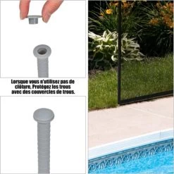 COSTWAY Barrière De Protection Souple Barrière De Sécurité Pour Piscine Barriere Filet En Aluminium 360 X 125 Cm Noire 9 COSTWAY Barrière De Protection Souple Barrière De Sécurité Pour Piscine Barriere Filet En Aluminium 360 X 125 Cm Noire -Piscine Soldes 11946129 3