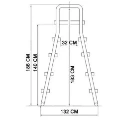 Échelle De Sécurité Pour Piscine Hors Sol 1,2 M - 1,3 M. 5 Échelle De Sécurité Pour Piscine Hors Sol 1,2 M - 1,3 M. -Piscine Soldes 12574613 2