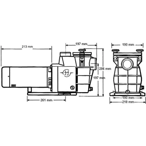 Pompe à Filtration 0,75 Cv, 11m3/h Mono - Hayward - Sp2808xe111 5 Pompe à Filtration 0,75 Cv, 11m3/h Mono - Hayward - Sp2808xe111 – Image 3