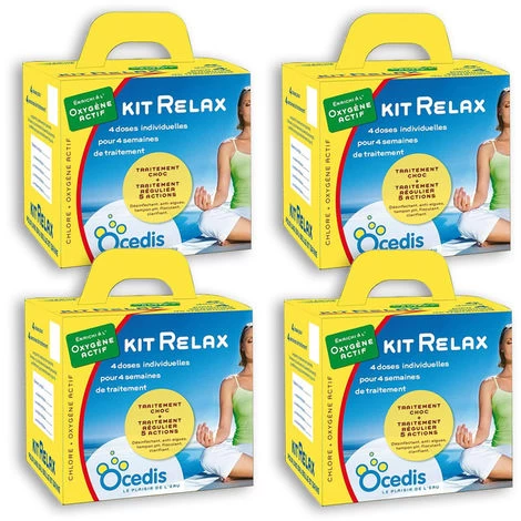 Pack 4 Mois Traitement Oxygène Actif Ocedis KIT RELAX Pour Piscine 50m³ 3 Pack 4 Mois Traitement Oxygène Actif Ocedis KIT RELAX Pour Piscine 50m³