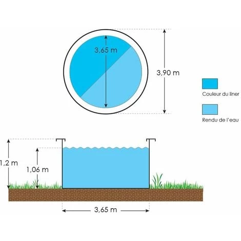 Piscine Hors Sol Acier Ronde Ø 3,65 X 1,20 M Aspect Bois CANYON 5 Piscine Hors Sol Acier Ronde Ø 3,65 X 1,20 M Aspect Bois CANYON – Image 3