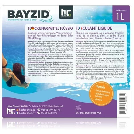 1 X 1 Litre Bayzid Floculant Liquide 4 1 X 1 Litre Bayzid Floculant Liquide – Image 2