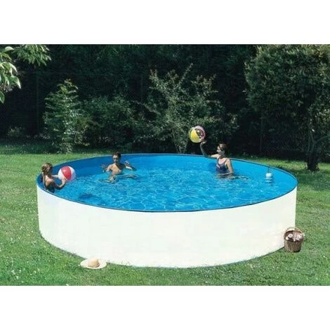 Piscine Métal Ronde Blanche Ø 4,6 X 0,90 M Pour Enfants 4 Piscine Métal Ronde Blanche Ø 4,6 X 0,90 M Pour Enfants – Image 2