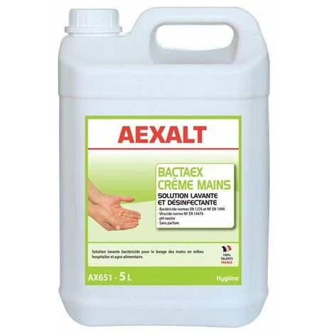 Aexalt - Bidon De 5 L Solution Lavante Et Désinfectante BACTAEX CRÈME MAINS 3 Aexalt - Bidon De 5 L Solution Lavante Et Désinfectante BACTAEX CRÈME MAINS