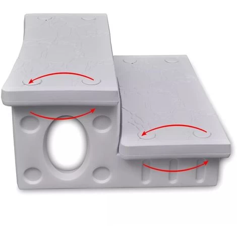 VIDAXL Marches De Spa Blanc 5 VIDAXL Marches De Spa Blanc – Image 3