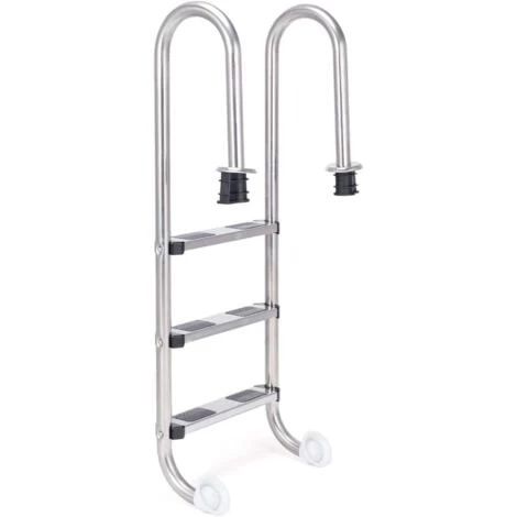 COSTWAY Échelle De Piscine à 3 Marches 1,32m Échelle De Sécurité Pour Piscine En 304 Acier Inoxydable Échelle De Marche 3 COSTWAY Échelle De Piscine à 3 Marches 1,32m Échelle De Sécurité Pour Piscine En 304 Acier Inoxydable Échelle De Marche