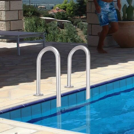 COSTWAY Échelle De Piscine à 3 Marches 1,32m Échelle De Sécurité Pour Piscine En 304 Acier Inoxydable Échelle De Marche 4 COSTWAY Échelle De Piscine à 3 Marches 1,32m Échelle De Sécurité Pour Piscine En 304 Acier Inoxydable Échelle De Marche – Image 2