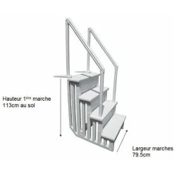 Escalier Intérieur Résine Piscine Réglable 6 Escalier Intérieur Résine Piscine Réglable -Piscine Soldes 17231451 2