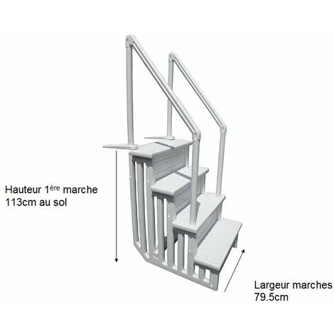 Escalier Intérieur Résine Piscine Réglable 4 Escalier Intérieur Résine Piscine Réglable – Image 2