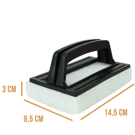 Brosse, éponge Ligne D'eau Avec Poignée Pour Piscine - 8.5 Cm X 14.5 Cm - Noir - Linxor 4 Brosse, éponge Ligne D'eau Avec Poignée Pour Piscine - 8.5 Cm X 14.5 Cm - Noir - Linxor – Image 2