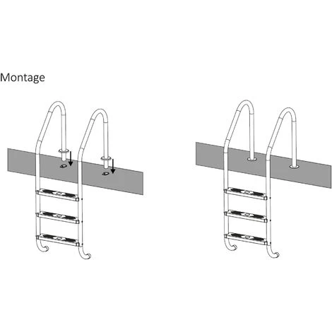 Zelsius Echelle De Piscine à 3 Marches A 50 X 62 X 157 Cm - Argent Avec Protection Antidérapante 5 Zelsius Echelle De Piscine à 3 Marches A 50 X 62 X 157 Cm - Argent Avec Protection Antidérapante – Image 3