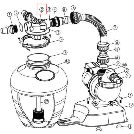 Vanne 4 Voies De Filtre A Sable Piscine POOLSTYLE - POOLSTYLE 5 Vanne 4 Voies De Filtre A Sable Piscine POOLSTYLE - POOLSTYLE – Image 3