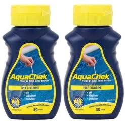 Lot De 2 AquaChek Testeur De Chlore Pour Piscine Et Spa, Lot De 50 Bandelettes - Aquachek