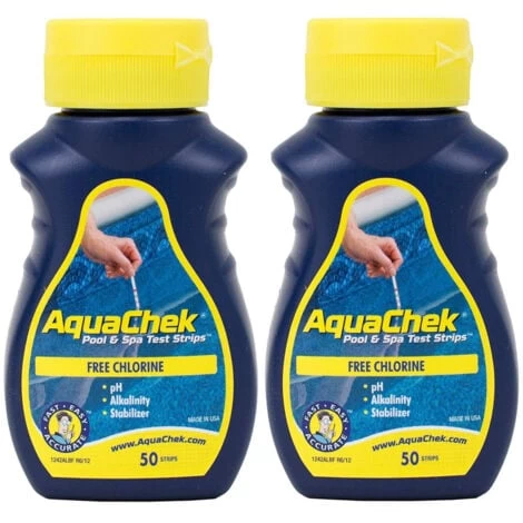 Lot De 2 AquaChek Testeur De Chlore Pour Piscine Et Spa, Lot De 50 Bandelettes - Aquachek 3 Lot De 2 AquaChek Testeur De Chlore Pour Piscine Et Spa, Lot De 50 Bandelettes - Aquachek