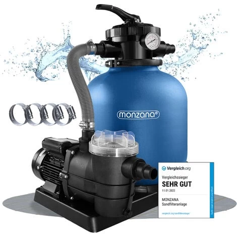 Pompe Filtre à Sable Max. 11.000 L/h Avec Pré-filtre XXL Piscine Nettoyage Eau 3 Pompe Filtre à Sable Max. 11.000 L/h Avec Pré-filtre XXL Piscine Nettoyage Eau