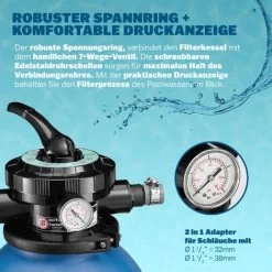 Pompe Filtre à Sable Max. 11.000 L/h Avec Pré-filtre XXL Piscine Nettoyage Eau 10 Pompe Filtre à Sable Max. 11.000 L/h Avec Pré-filtre XXL Piscine Nettoyage Eau -Piscine Soldes 18476989 4