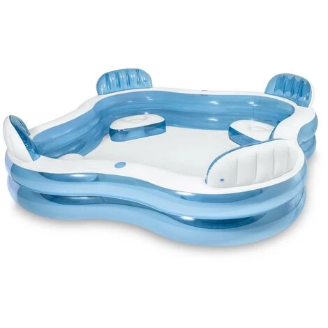 INTEX Piscine Gonflable Avec 4 Sieges Pour Enfant Et Famille - 2,29x2,29x0,66m 3 INTEX Piscine Gonflable Avec 4 Sieges Pour Enfant Et Famille - 2,29x2,29x0,66m