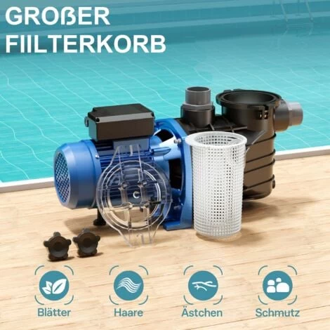Pompe Piscine 34800l/h 3000 Watts Pompe Filtration Circulation Filtre Eau Pool Whirlpool Jardin 7 Pompe Piscine 34800l/h 3000 Watts Pompe Filtration Circulation Filtre Eau Pool Whirlpool Jardin – Image 5