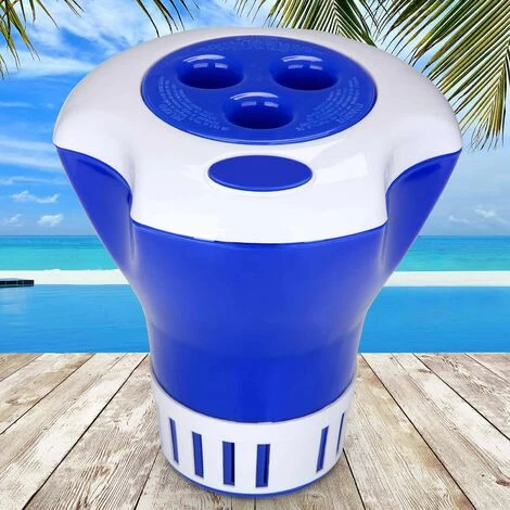 Doseur/flotteur De Chlore Ou Brome Pour Piscines Pastilles Ø 17cm Bleu-blanc 5 Doseur/flotteur De Chlore Ou Brome Pour Piscines Pastilles Ø 17cm Bleu-blanc – Image 3