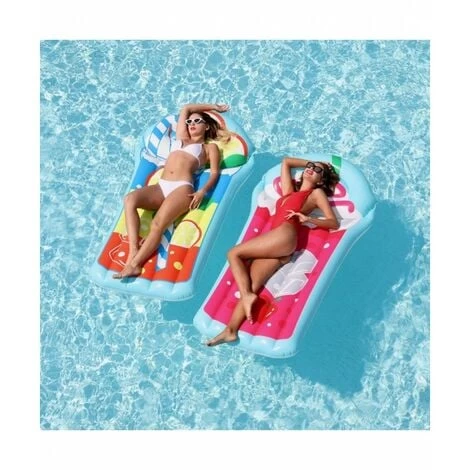 Matelas Gonflable D'Eau Géant, Ultra Confort, Pour Piscine & Plage - Smoothie 185 X 100 Cm 4 Matelas Gonflable D'Eau Géant, Ultra Confort, Pour Piscine & Plage - Smoothie 185 X 100 Cm – Image 2