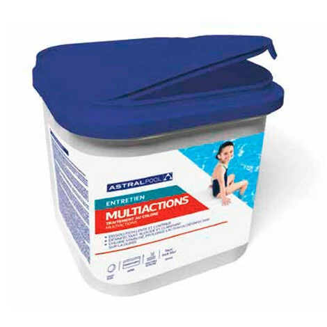 Chlore Multiactions En Galet 250 G - 5 Kg AstralPool 3 Chlore Multiactions En Galet 250 G - 5 Kg AstralPool
