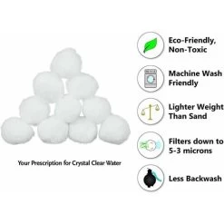 Kueatily Boules De Filtre De Piscine, Balles Filtrantes,Média Filtre à Fibres Pour Piscine Filtres à Sable Filtrage De L'eau. (Blanc) 10 Kueatily Boules De Filtre De Piscine, Balles Filtrantes,Média Filtre à Fibres Pour Piscine Filtres à Sable Filtrage De L'eau. (Blanc) -Piscine Soldes 27965133 4
