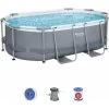 Kit Piscine Complet BESTWAY – Spinelle Grise – Piscine Ovale Tubulaire Pompe De Filtration Et Kit De Réparation Inclus 3x2 M -Piscine Soldes 28108608 1