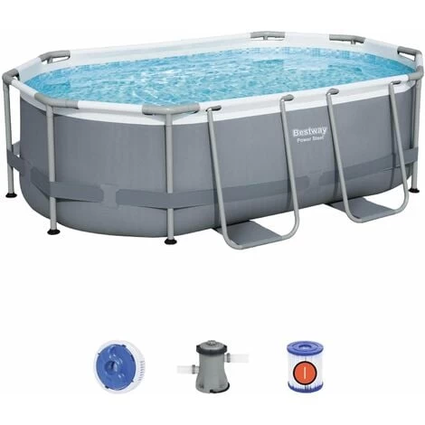 Kit Piscine Complet BESTWAY – Spinelle Grise – Piscine Ovale Tubulaire Pompe De Filtration Et Kit De Réparation Inclus 3x2 M 3 Kit Piscine Complet BESTWAY – Spinelle Grise – Piscine Ovale Tubulaire Pompe De Filtration Et Kit De Réparation Inclus 3x2 M