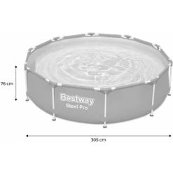 Piscine Tubulaire BESTWAY - Connemara Ø3.05m Bleue Foncée - Piscine Ronde Ø3.05m Avec Pompe De Filtration. Piscine Hors Sol. Armature Acier -Piscine Soldes 28171321 3