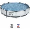 Piscine Tubulaire BESTWAY - Opalite Blanche - Piscine Ronde Ø3.6m Avec Pompe 2 Piscine Tubulaire BESTWAY - Opalite Blanche - Piscine Ronde Ø3.6m Avec Pompe -Piscine Soldes 28171322 1