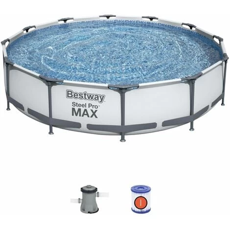 Piscine Tubulaire BESTWAY - Opalite Blanche - Piscine Ronde Ø3.6m Avec Pompe 3 Piscine Tubulaire BESTWAY - Opalite Blanche - Piscine Ronde Ø3.6m Avec Pompe