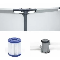 Piscine Tubulaire BESTWAY - Opalite Blanche - Piscine Ronde Ø3.6m Avec Pompe 10 Piscine Tubulaire BESTWAY - Opalite Blanche - Piscine Ronde Ø3.6m Avec Pompe -Piscine Soldes 28171322 4