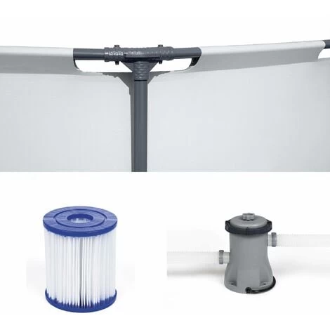 Piscine Tubulaire BESTWAY - Opalite Blanche - Piscine Ronde Ø3.6m Avec Pompe 6 Piscine Tubulaire BESTWAY - Opalite Blanche - Piscine Ronde Ø3.6m Avec Pompe – Image 4