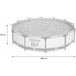 Piscine Tubulaire BESTWAY - Opalite Blanche - Piscine Ronde Ø3.6m Avec Pompe 11 Piscine Tubulaire BESTWAY - Opalite Blanche - Piscine Ronde Ø3.6m Avec Pompe -Piscine Soldes 28171322 5