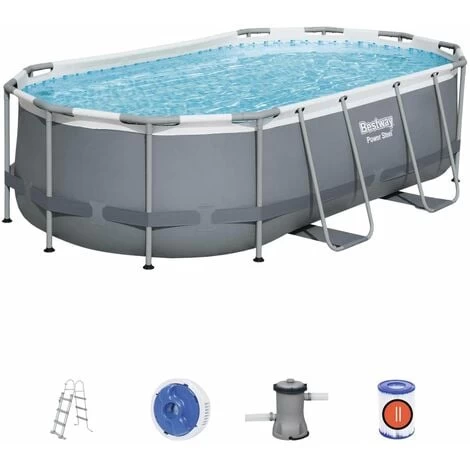 Kit Piscine Complet BESTWAY – Spinelle Grise – Piscine Ovale Tubulaire Pompe De Filtration Et Kit De Réparation Inclus 4x2 M 3 Kit Piscine Complet BESTWAY – Spinelle Grise – Piscine Ovale Tubulaire Pompe De Filtration Et Kit De Réparation Inclus 4x2 M