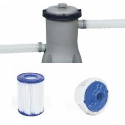 Kit Piscine Complet BESTWAY – Spinelle Grise – Piscine Ovale Tubulaire Pompe De Filtration Et Kit De Réparation Inclus 4x2 M -Piscine Soldes 28171334 3