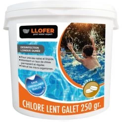 5KG CHLORE LENT GALETS DE 250GR
