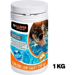 1KG CHLORE LENT GALETS DE 250GR