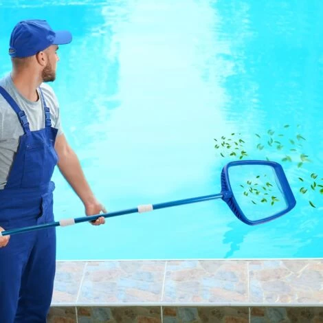 AREBOS Piscine Épuisette Avec Manche Télescopique Longueur De 1.20–1,90 M Grande Enregistrement Lèvres Plat Et Engmaschiges Réseau 4 AREBOS Piscine Épuisette Avec Manche Télescopique Longueur De 1.20–1,90 M Grande Enregistrement Lèvres Plat Et Engmaschiges Réseau – Image 2