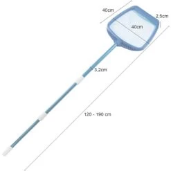 AREBOS Piscine Épuisette Avec Manche Télescopique Longueur De 1.20–1,90 M Grande Enregistrement Lèvres Plat Et Engmaschiges Réseau 11 AREBOS Piscine Épuisette Avec Manche Télescopique Longueur De 1.20–1,90 M Grande Enregistrement Lèvres Plat Et Engmaschiges Réseau -Piscine Soldes 30642820 5
